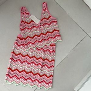 Torn by Ronny Kobo Knitted Pink
Chevron Striped Tank Top Skirt Set